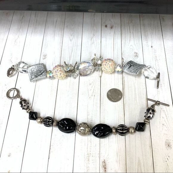Beaded Bracelets Lot of 2 - Picture 1 of 3